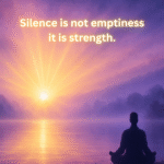 Golden dawn over calm horizon, evoking silence and stillness.